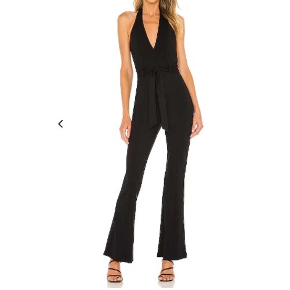 Majorelle‎ Womens XS Black Luna Sleeveless Belted Jumpsuit
